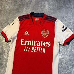 Adidas Arsenal 2021-22 Home Jersey Mens Small Red White Traenkle 2 GM0217